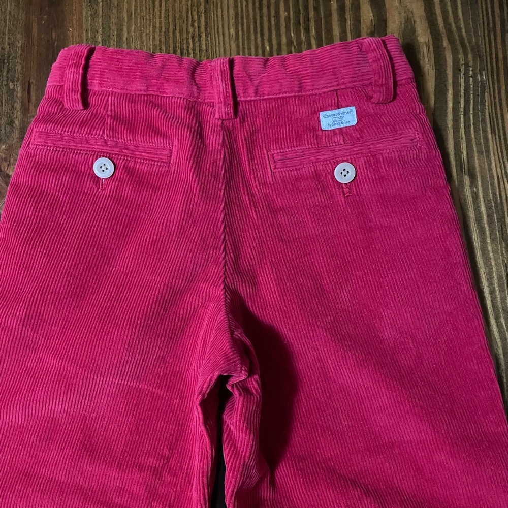 Vineyard Vines Red Corduroy Pants Adjustable Waist Boy 5 - Picture 6 of 13